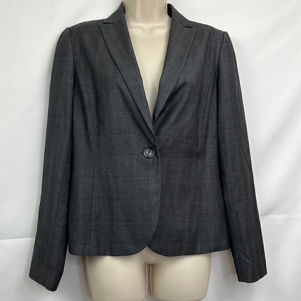 Calvin Klein gray/brown Blazer Size 6 EUC